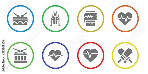 Modern Simple Set of beat Vector filled Icons