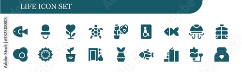 life icon set