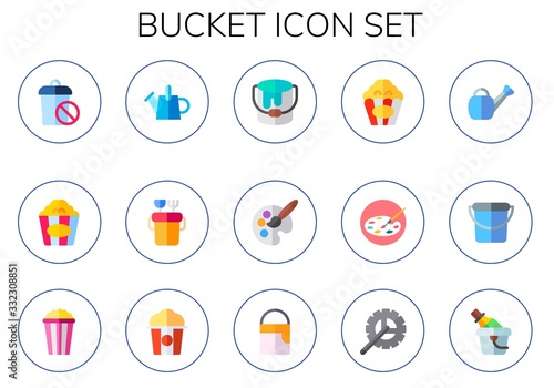 bucket icon set