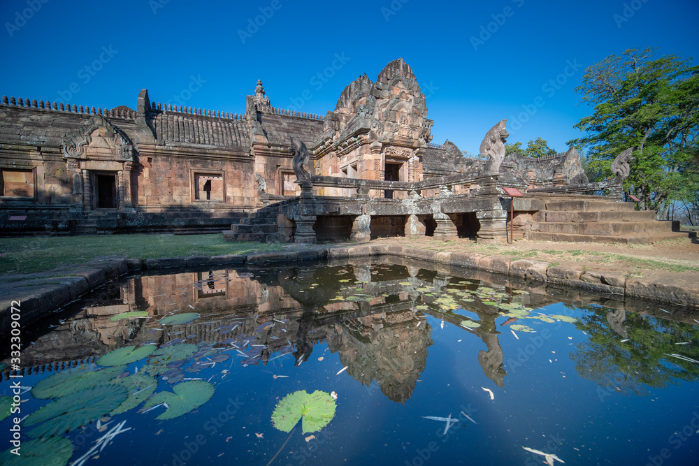 Phanom Rung historical park is Castle Rock old Architecture about a thousand years ago at Buriram Province,Thailand Phanom Rung historical park is Castle Rock old Architecture about a thousand years ago at Buriram Province,Thailand