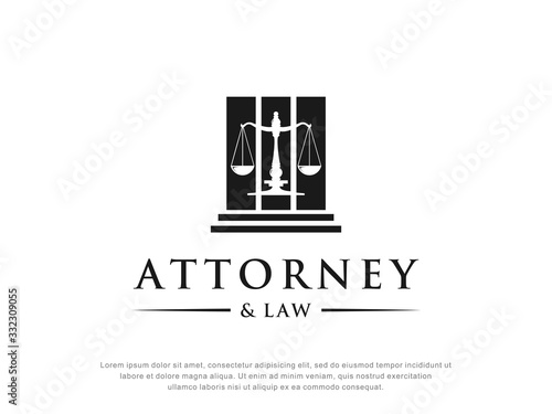 attorney and law logo.modern design.abstract style.vector illustration