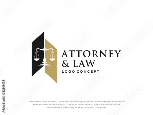 attorney and law logo.modern design.abstract style.vector illustration