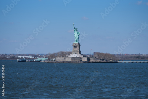 Isla de la estatua de la Libertad en Nueva York