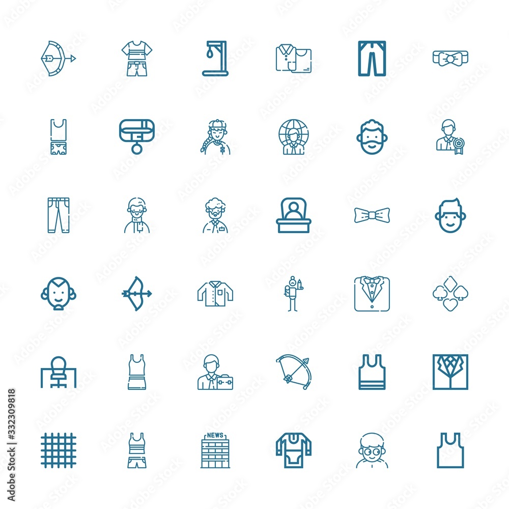 Editable 36 tie icons for web and mobile