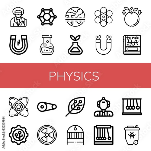 physics icon set