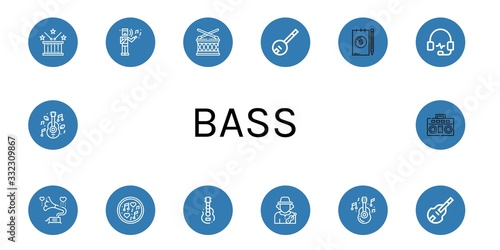 bass icon set