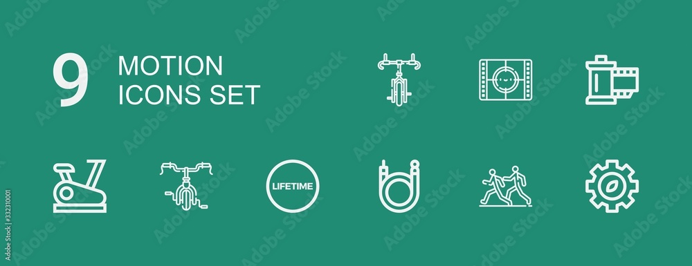 Editable 9 motion icons for web and mobile Editable 9 motion icons for web and mobile