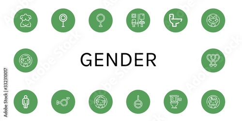 Set of gender icons
