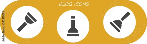 Modern Simple Set of clog Vector filled Icons