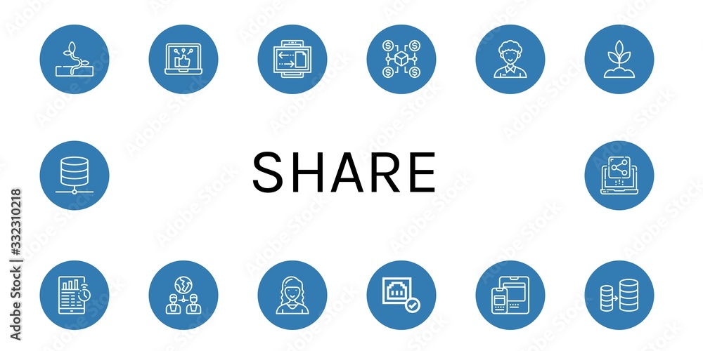 share icon set share icon set