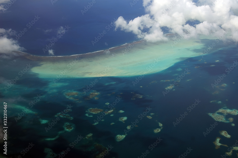 Fototapeta premium Aerial view of some beautiful islands