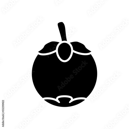 mangosteen fruit icon collection, trendy style