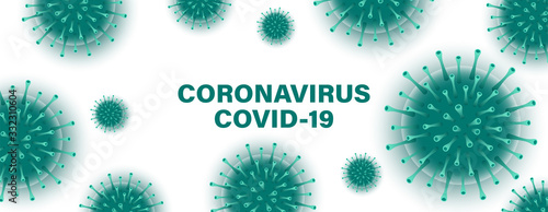 Coronavirus. Virus. COVID-2019. Outbreak coronavirus. Pandemic, medical, healthcare, infectious, virology, epidemiology concept. Corona virus 2019-nCoV. 3D background. Vector illustration.