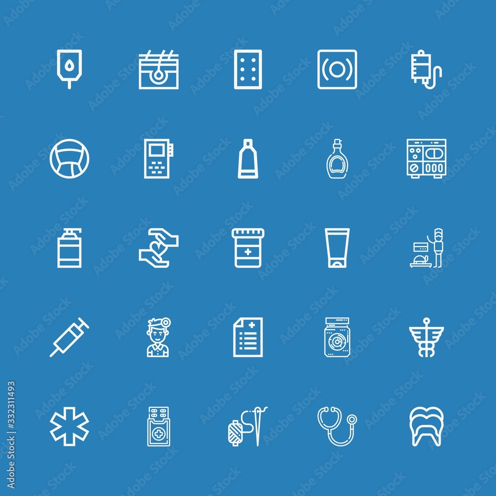 Editable 25 treatment icons for web and mobile