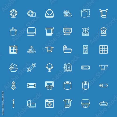 Editable 36 towel icons for web and mobile