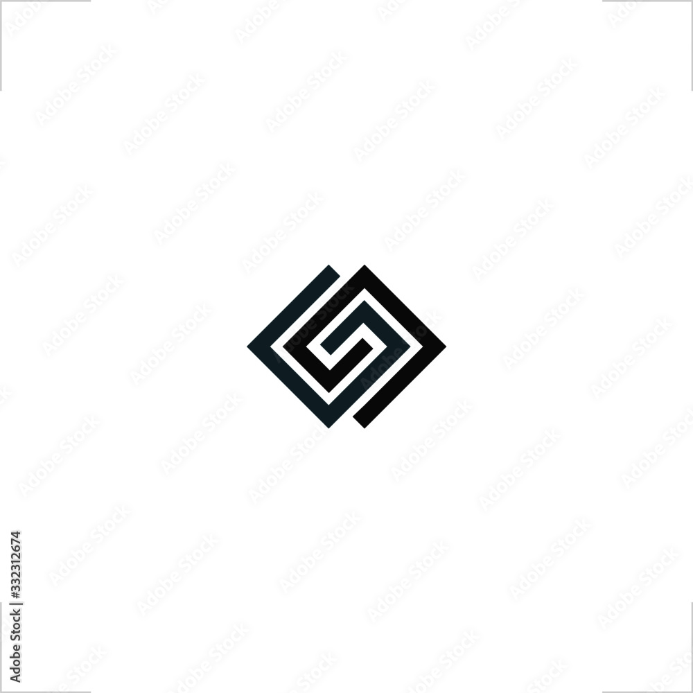 abstract blend logo square design abstract blend logo square design