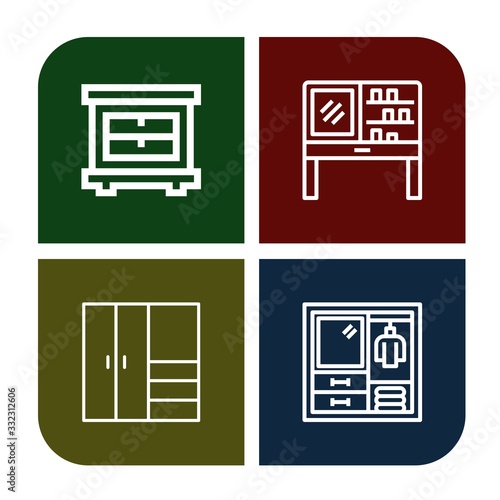 cupboard icon set