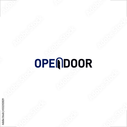 open door logo type design