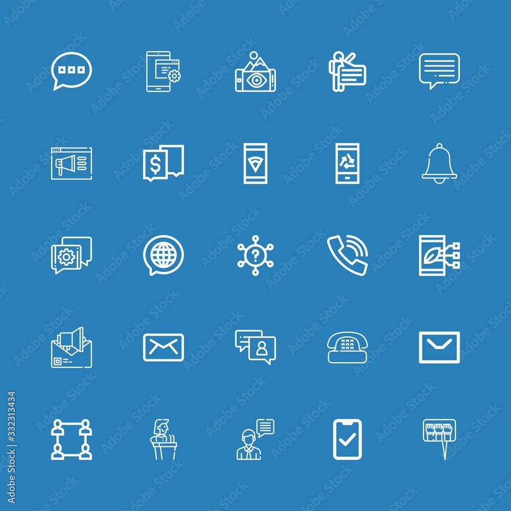 Editable 25 chat icons for web and mobile Editable 25 chat icons for web and mobile