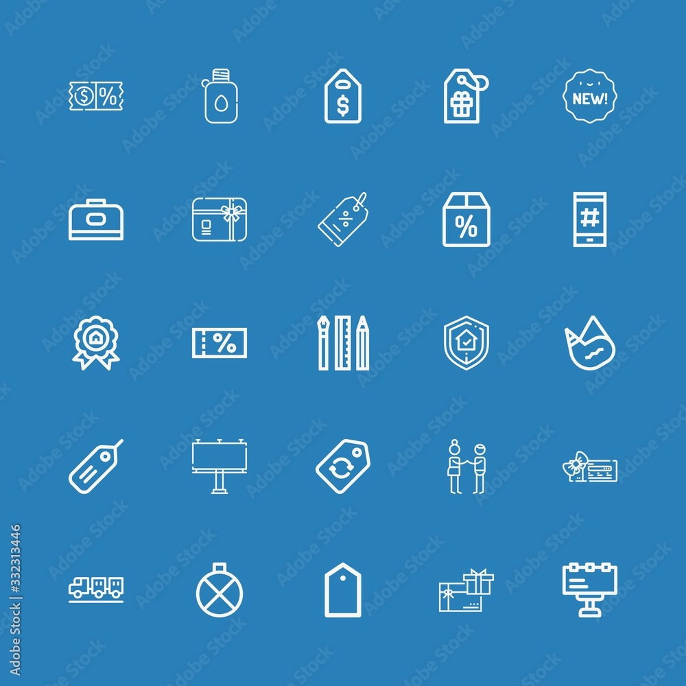 Editable 25 promotion icons for web and mobile