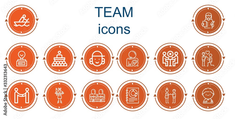 Editable 14 team icons for web and mobile Editable 14 team icons for web and mobile