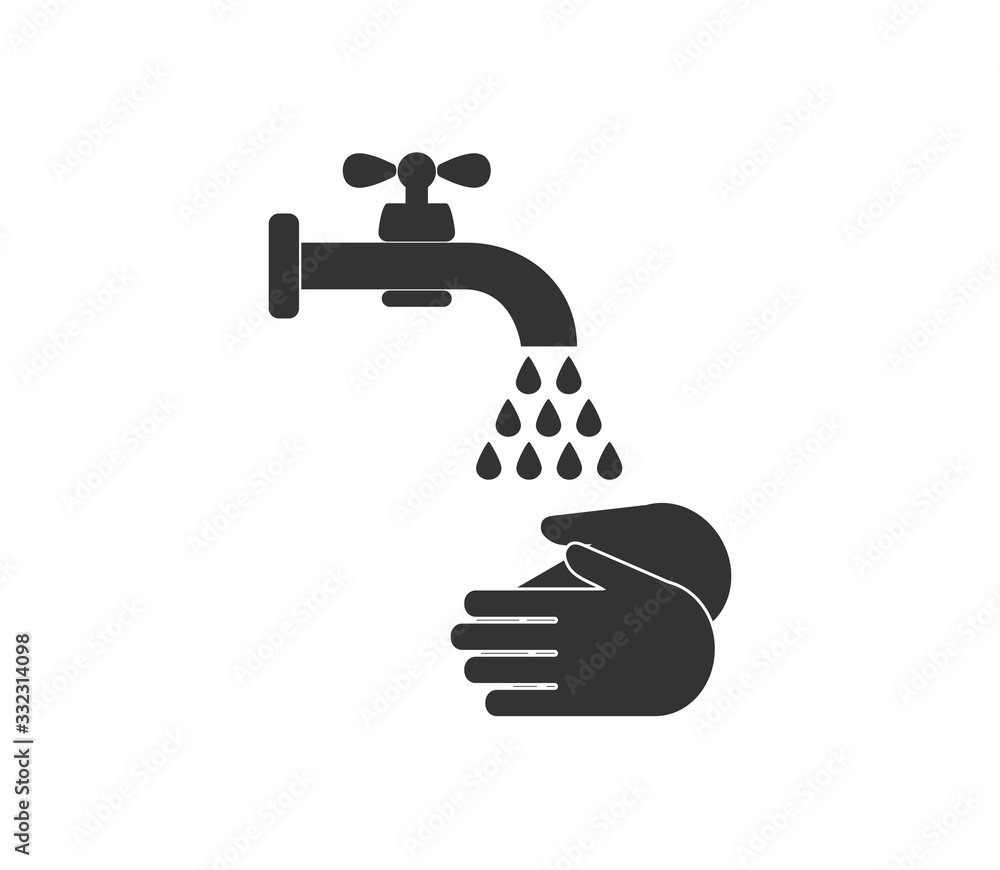Hand washing icon. Vector illustration, flat design. Hand washing icon. Vector illustration, flat design.