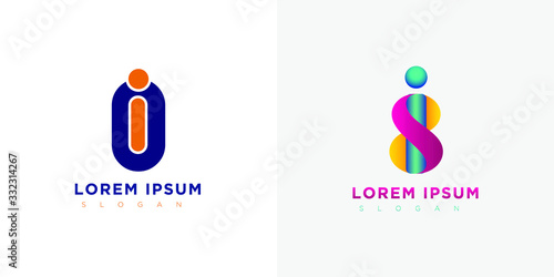 i letter creative logo photo