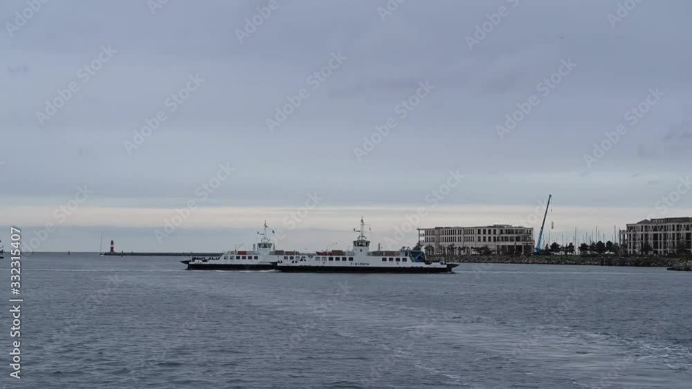 Warnemünde ferry crossing in October. Warnemünde ferry crossing in October.