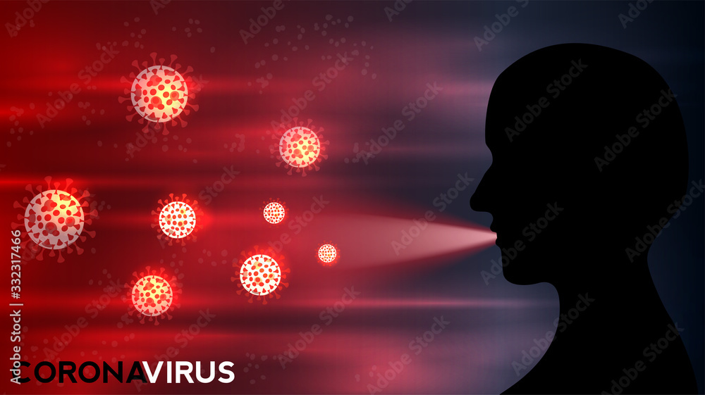 Color illustration of covid-19 with text of corona virus. Vector. Color illustration of covid-19 with text of corona virus. Vector.
