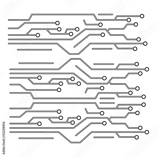circuit logo template vector icon illustration design