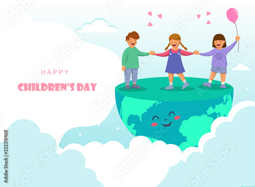 happy children's day. World childrens day vector background