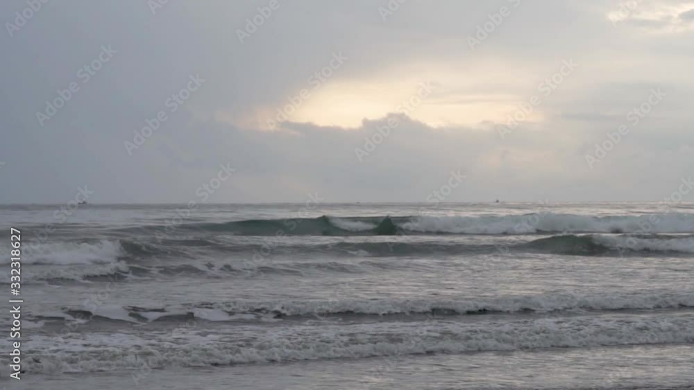 Waves and clouds at an Ecuadorian Beach. Waves and clouds at an Ecuadorian Beach.