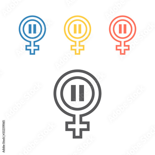 Menopause line icon. Vector signs for web graphics