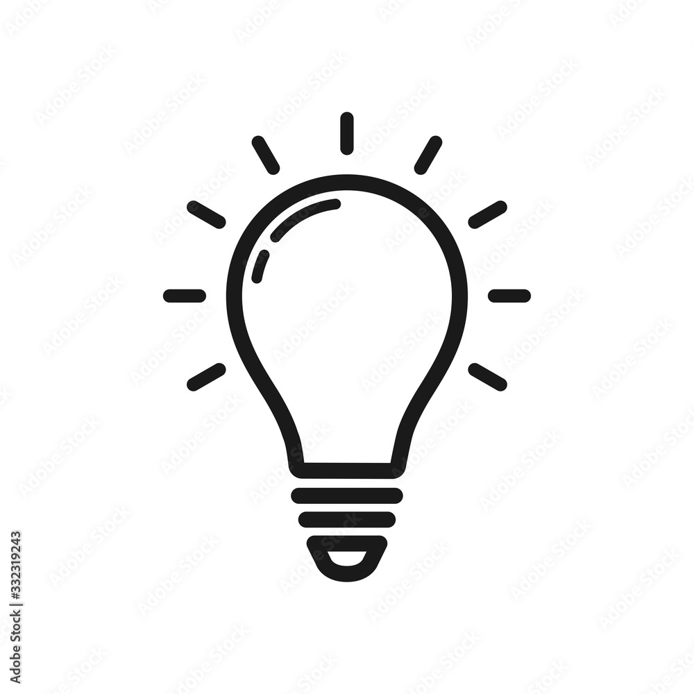 bulb lamp vector icon, idea sign, light bulb lamp icon bulb lamp vector icon, idea sign, light bulb lamp icon
