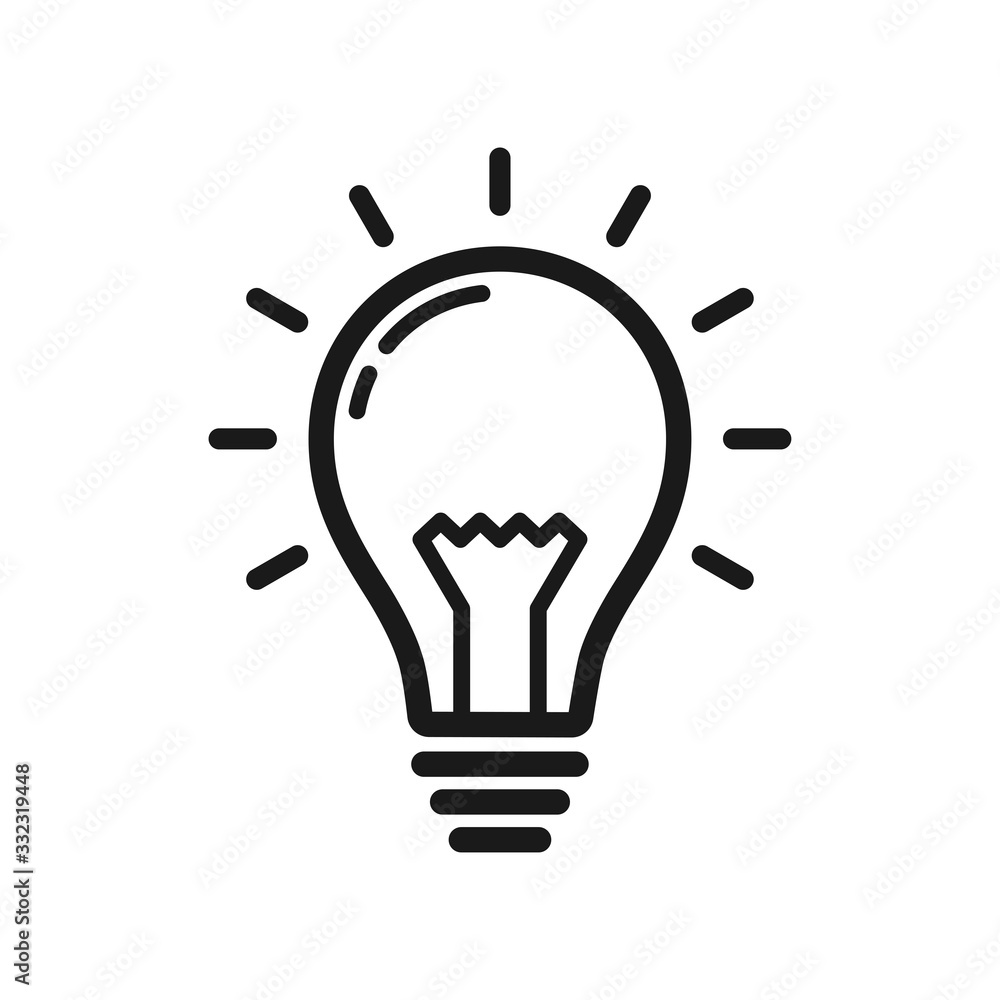 bulb lamp vector icon, idea sign, light bulb lamp icon bulb lamp vector icon, idea sign, light bulb lamp icon
