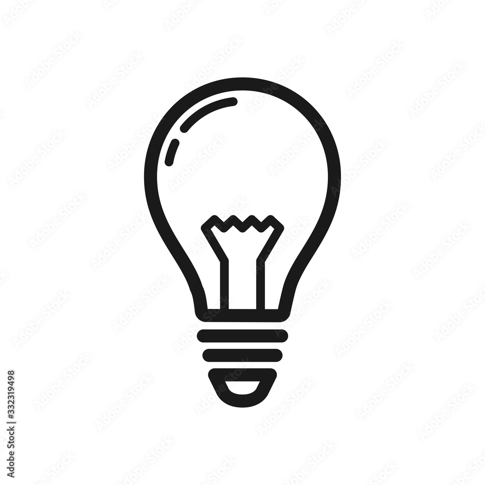bulb lamp vector icon, idea sign, light bulb lamp icon bulb lamp vector icon, idea sign, light bulb lamp icon