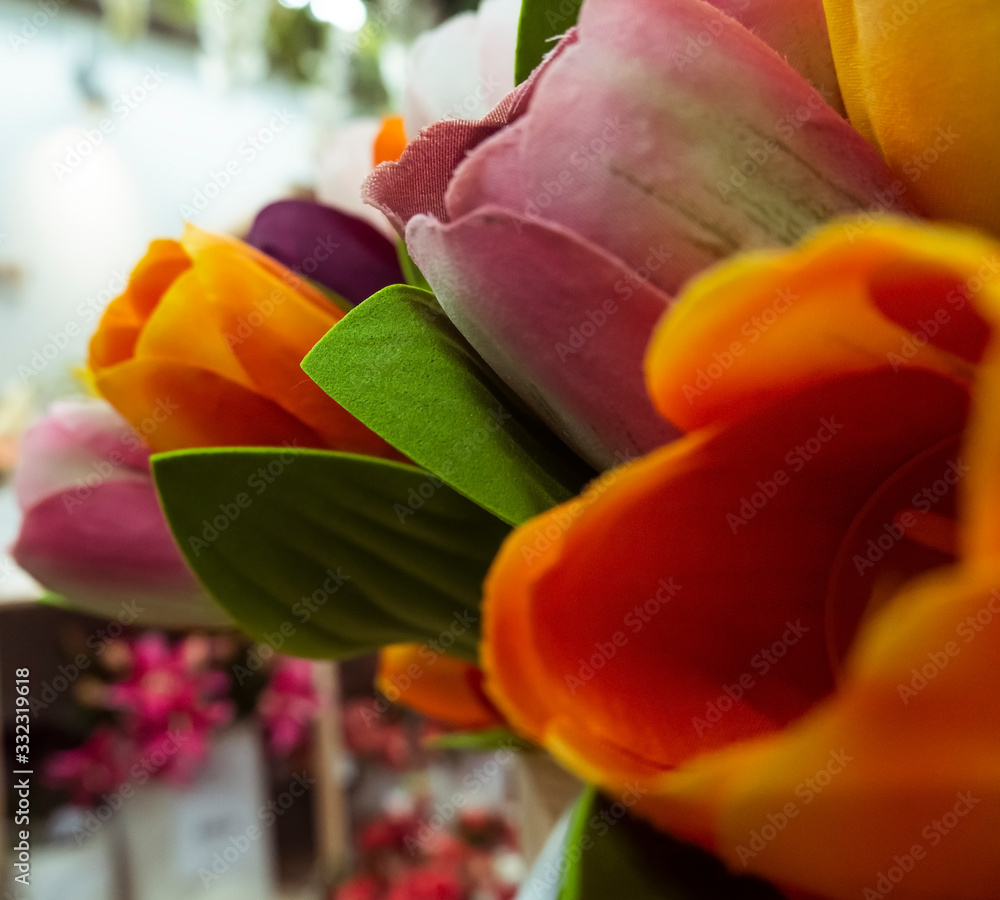 A bouquet of artificial flowers for your design solutions A bouquet of artificial flowers for your design solutions