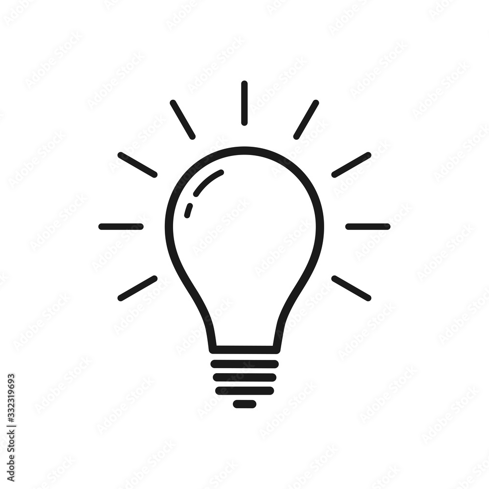 bulb lamp vector icon, idea sign, light bulb lamp icon bulb lamp vector icon, idea sign, light bulb lamp icon