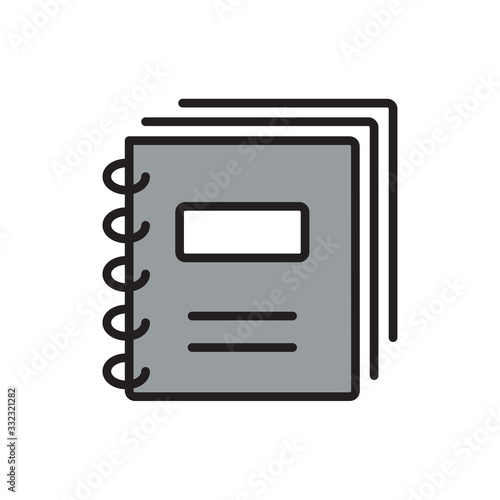 Document Icon on Square Black Internet Button Original Illustration.