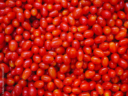 Tomato fresh vegetable farm harvest Cherry tomato background © VTT Studio