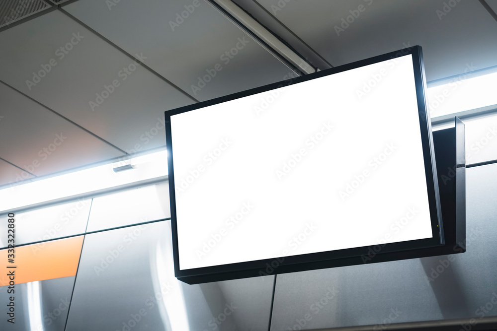 Mock up LCD Screen Blank digital tv Media display indoor public