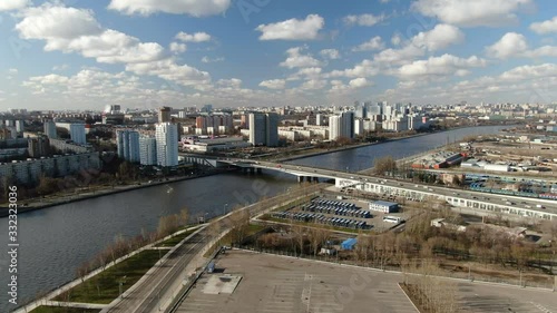 Nagatinsky metro bridge in Moscow
