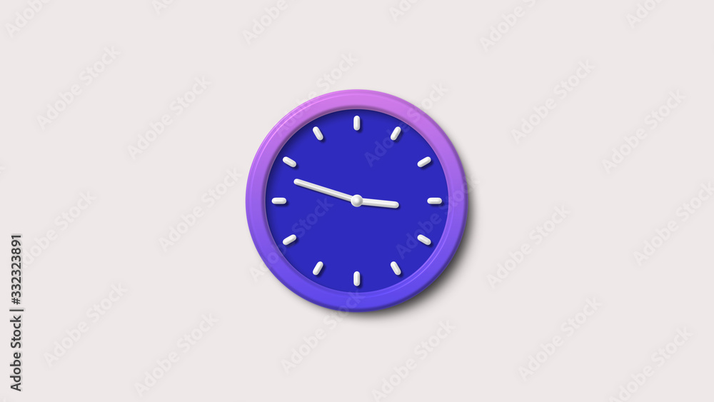 Blue 3d wall clock icon,Clock icon,White background 3d wall clock icon Blue 3d wall clock icon,Clock icon,White background 3d wall clock icon