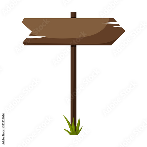 Wooden sign vector icon.Cartoon vector icon isolated on white background wooden sign .
