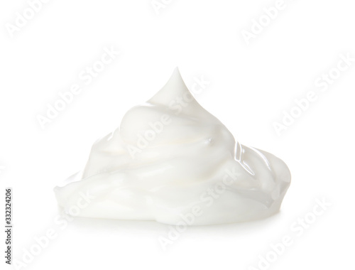 Tasty sour cream on white background