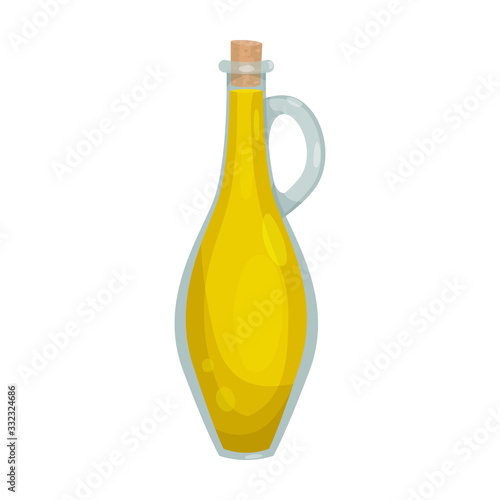 Decanter oil vector icon.Cartoon vector icon isolated on white background decanter oil .