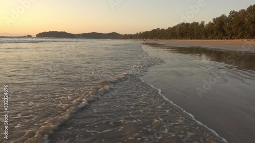 Beautiful sea of summer background and sunset in the evening time.