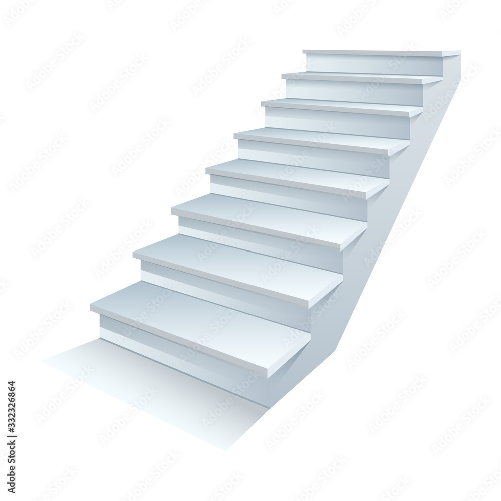 Stair vector icon.Realistic vector icon isolated on white background stair . Stair vector icon.Realistic vector icon isolated on white background stair .