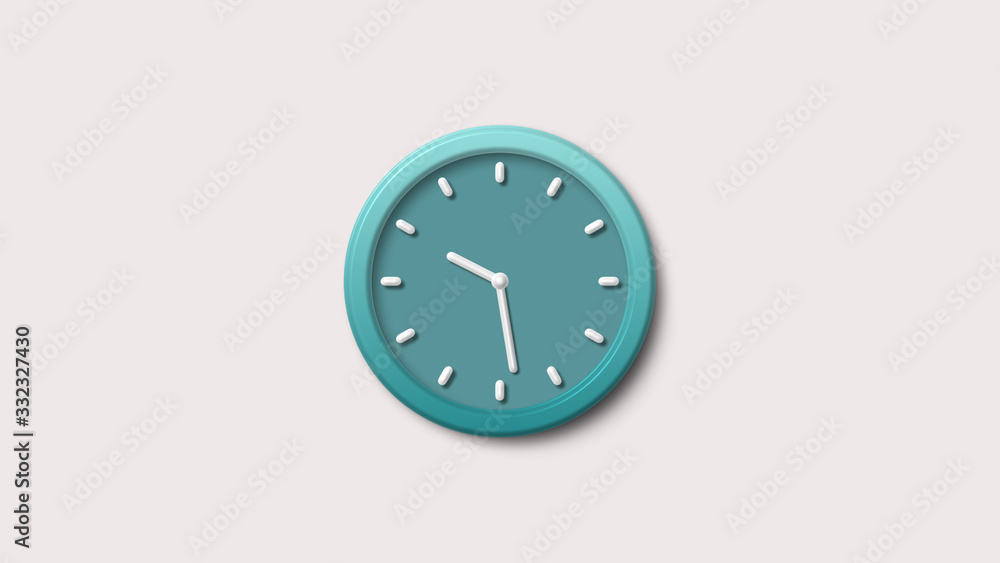 White background 3d clock icon,clock icon,aqua dark clock icon White background 3d clock icon,clock icon,aqua dark clock icon