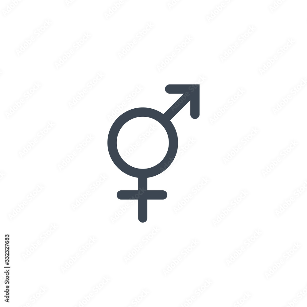 Transgender Symbol related vector glyph icon. Transgender Symbol related vector glyph icon.